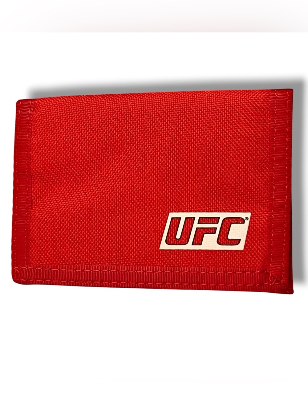 UFC Red Trifold Nylon Wallet NEW! Hook & Loop Wrestling Sporty Unisex D-8